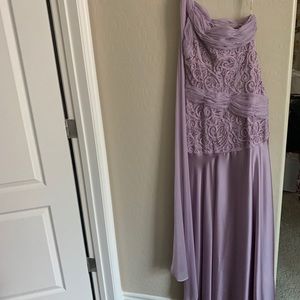 Sue Wong floor length one shoulder Size 2
